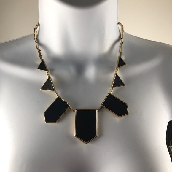 House of Harlow black leather station necklace - Picture 2 of 7